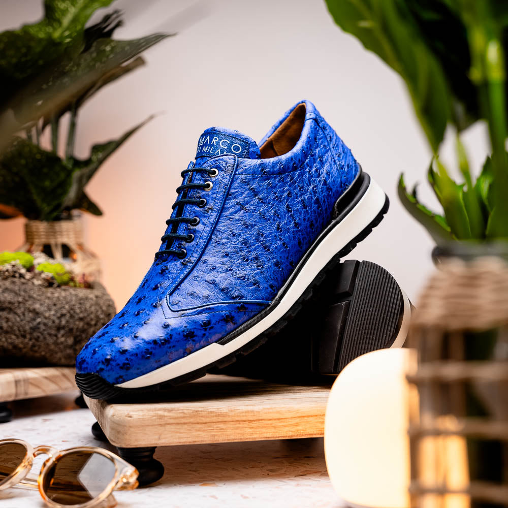 Marco_Di_Milano Scanno: Electric Blue Italian Leather Shoe
