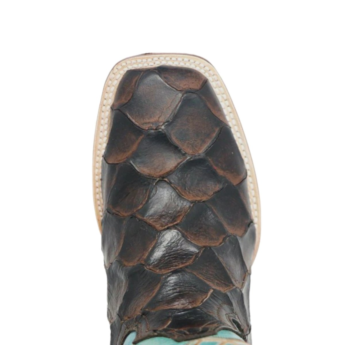 Tanner Mark Women's 'Kaci Mae' Print Monster Fish Square Toe Boots Choco