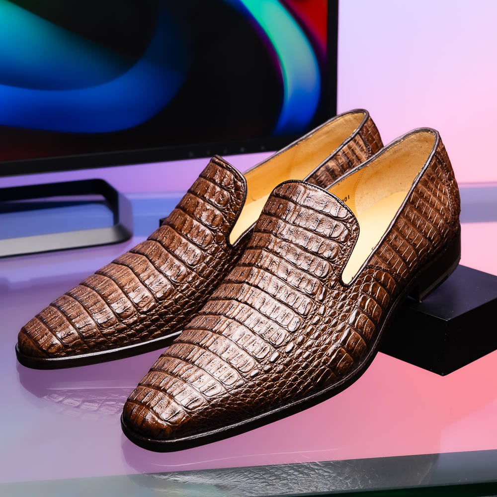 Marco_Di_Milano Trento Brown: Luxury Leather Dress Shoes