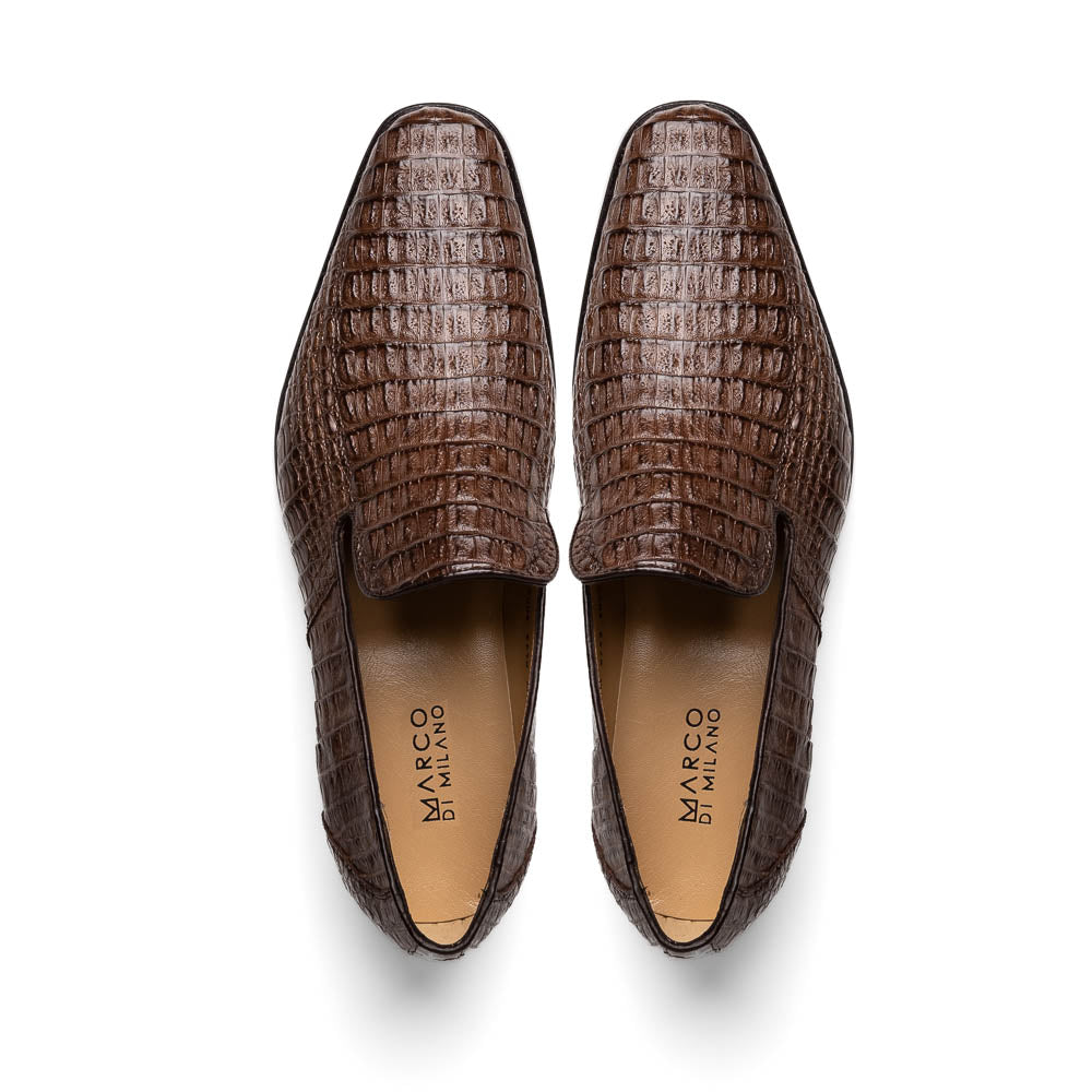Marco_Di_Milano Trento Brown: Luxury Leather Dress Shoes