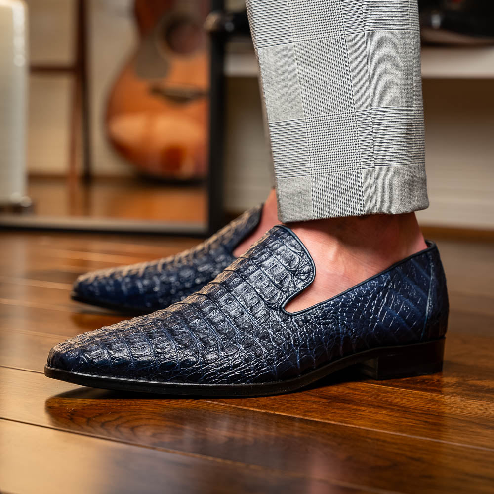 Marco Di Milano Trento Navy Leather Luxury Shoe