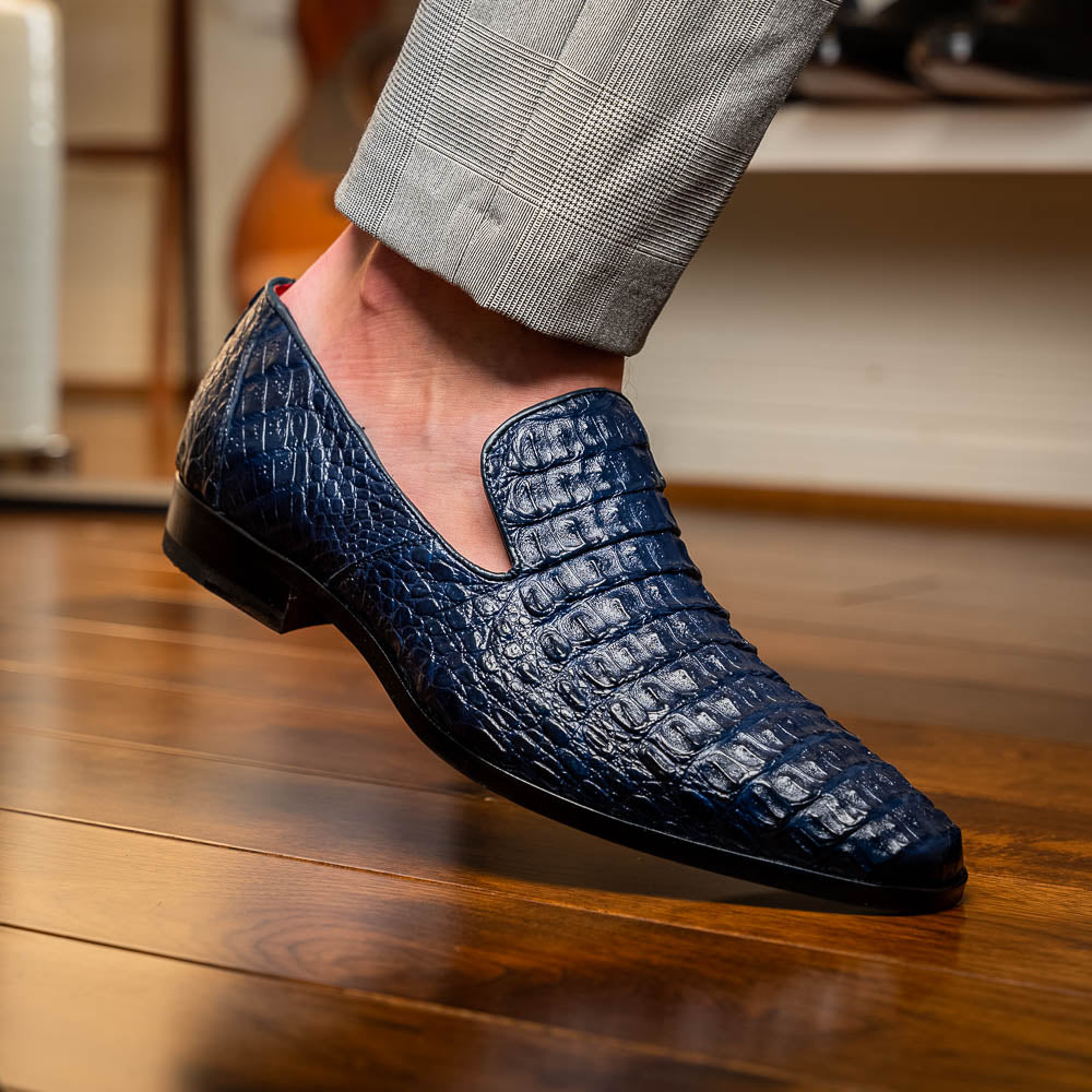 Marco Di Milano Trento Navy Leather Luxury Shoe