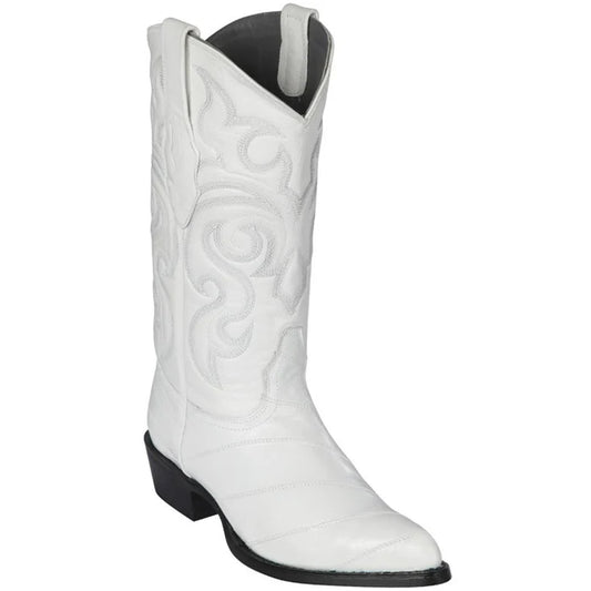 Mens Eel Skin Boots White