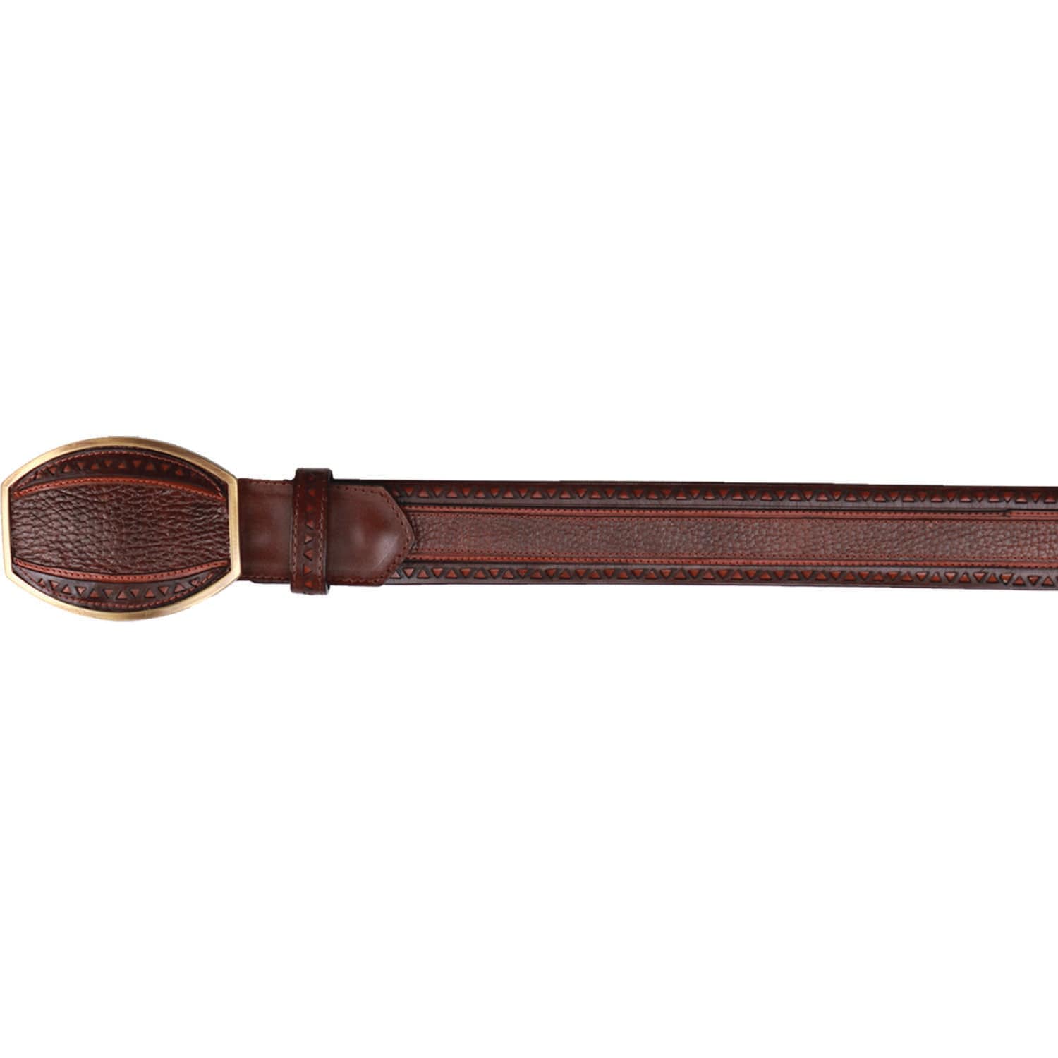 Men's Wild West Caiman Belly Laser Design Casual Belt 2C24U8216 main image 1