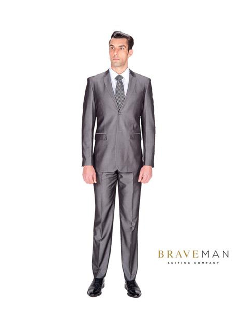 Traje de boda de piel de tiburón gris