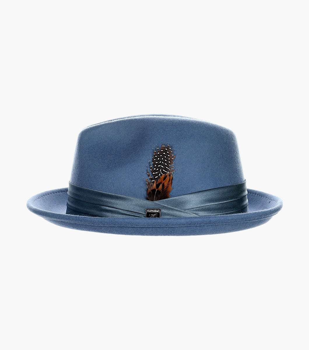 ASH FEDORA Crushable Wool Felt Pinch Front Hat