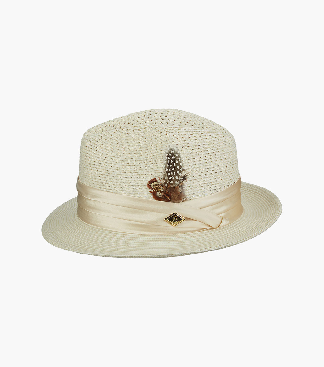 DUBLIN FEDORA Poly Braided Pinch Front Hat