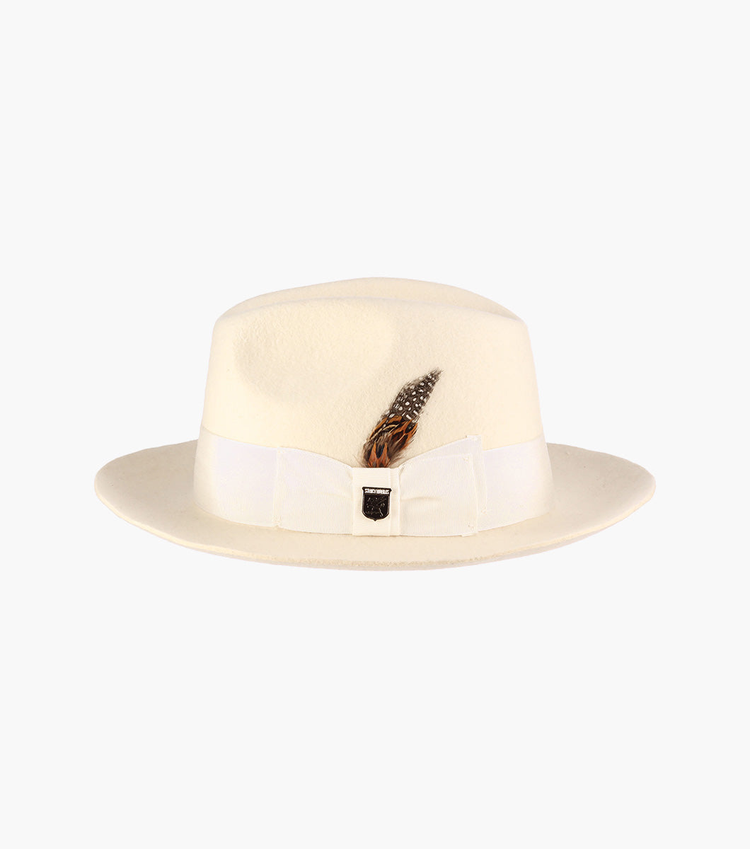 AUGUST FEDORA Wool Felt Pinch Front Hat