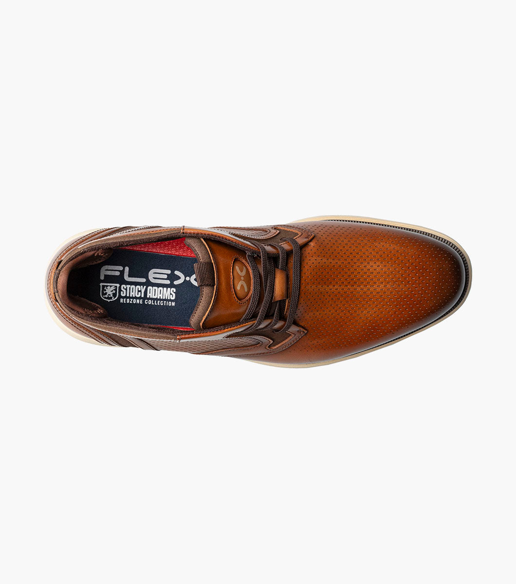 EASTMONT Plain Toe Elastic Lace Chukka Boot