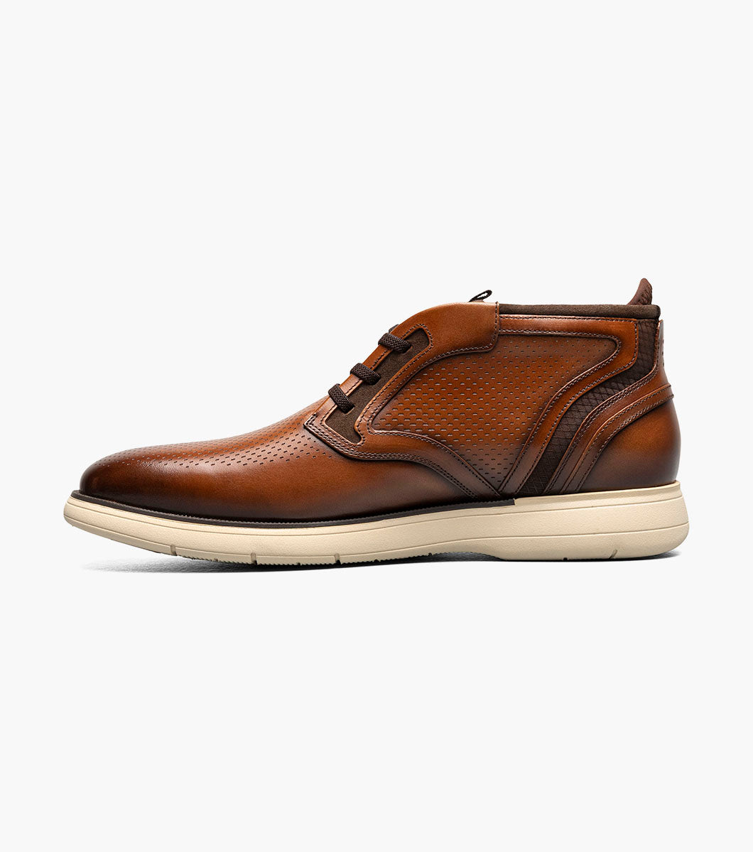 EASTMONT Plain Toe Elastic Lace Chukka Boot