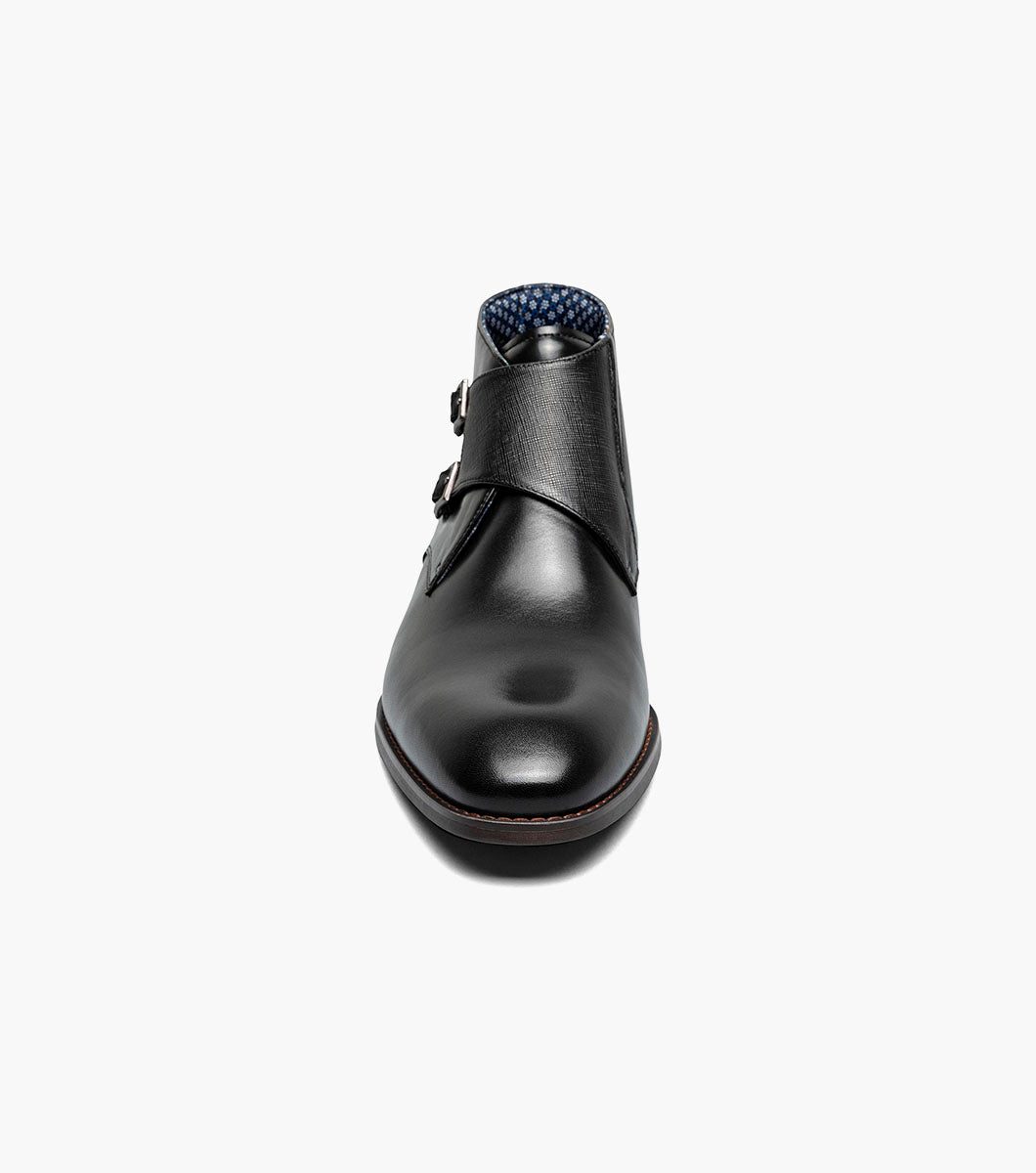 KAIUS Plain Toe Double Monk Strap Boot