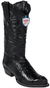 Salvaje Oeste Negro Caimán Hornback Piel Estilo Vaquero Botas SKU*SD170