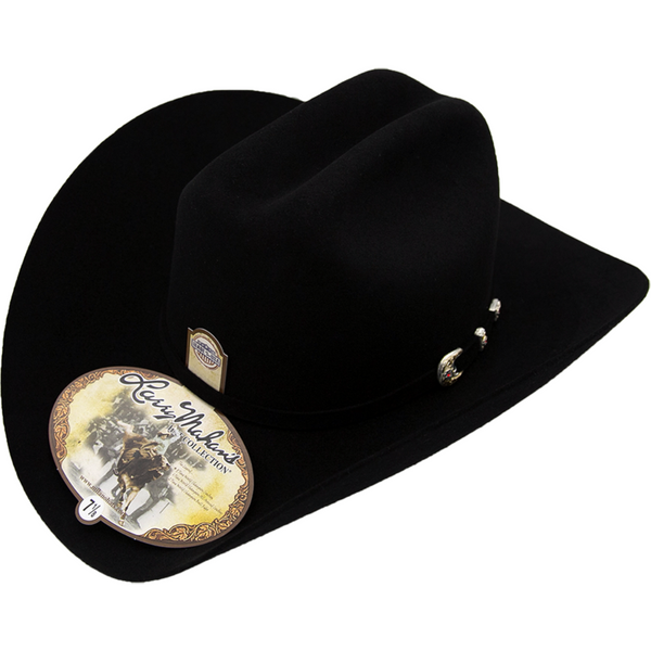 Larry Mahan Cowboy Hats - 6x Larry Mahan Real Fur Felt Cowboy Hat Black