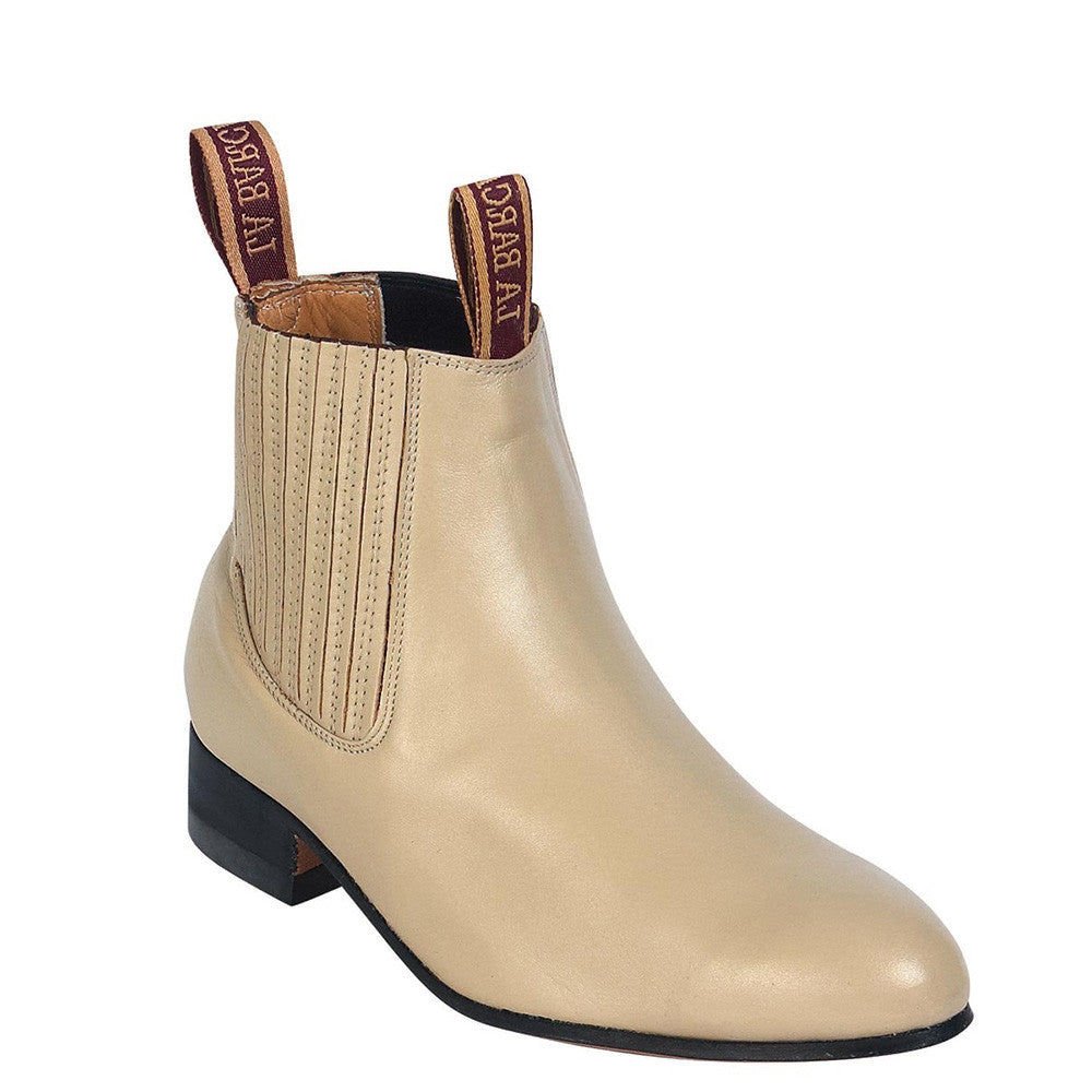 Botines Charros La Barca con Pata de Mula Color Hueso