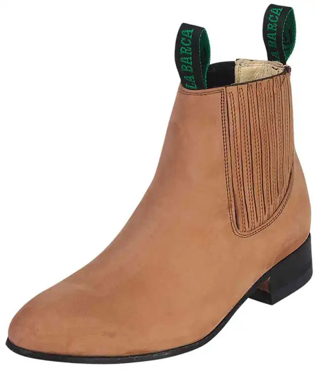Botines Charros de Gamuza La Barca Color Topo