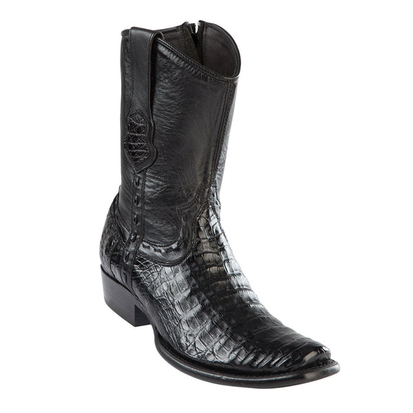 Semi Square Toe Cowboy Boot - Mens Caiman Skin Boots