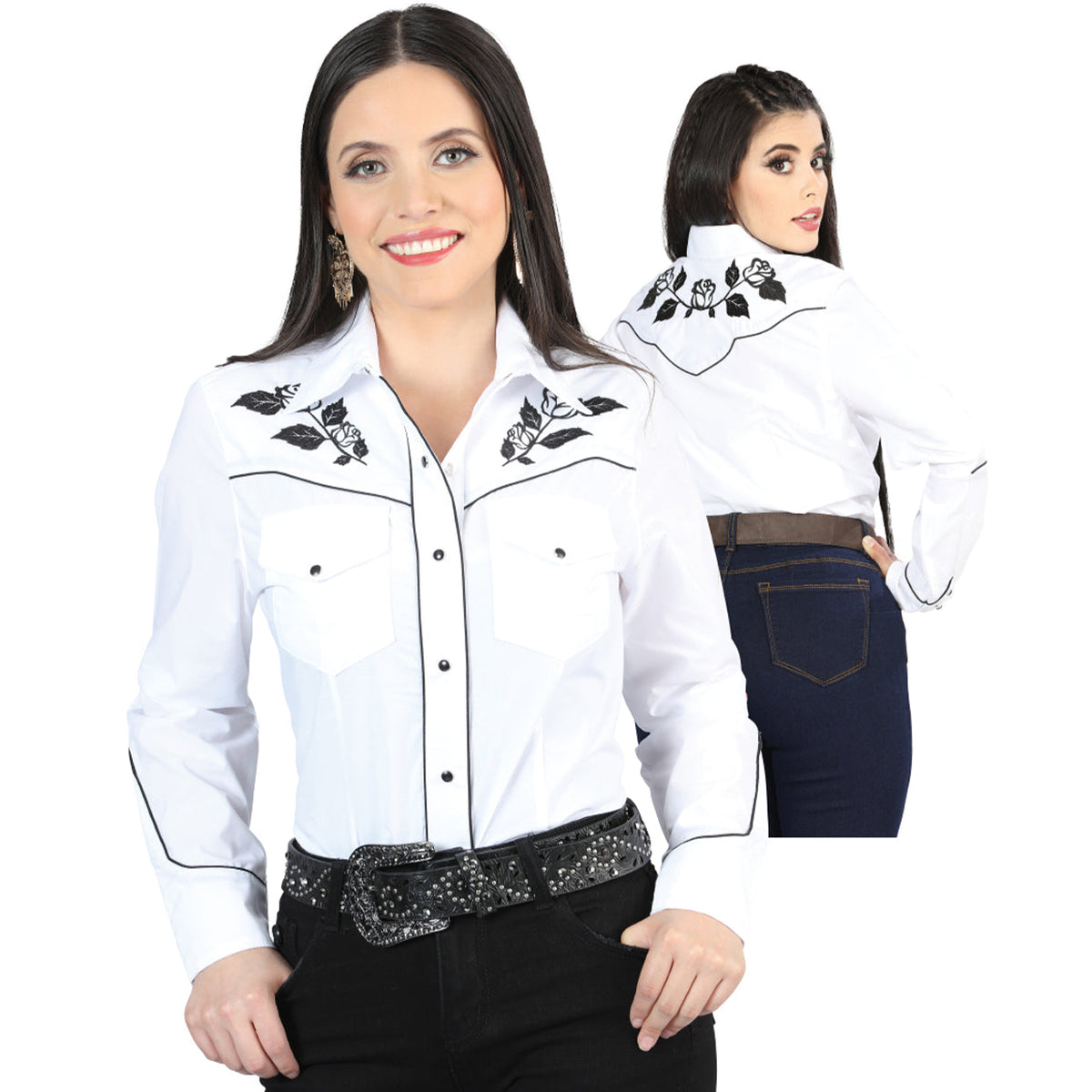 Women's White Western Shirt