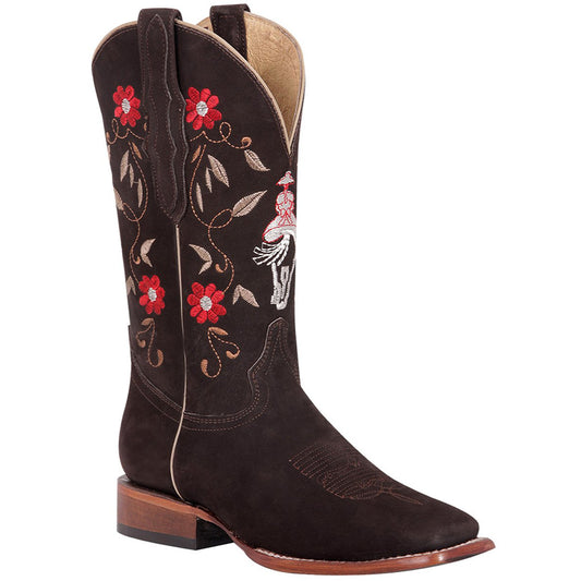 El General Boots Nubuck Escaramuza & Flower Design