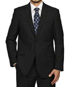 Hombres Negro Delgado Ajuste 2 botón Traje - Trajes Para Hombre SKU*DF7116