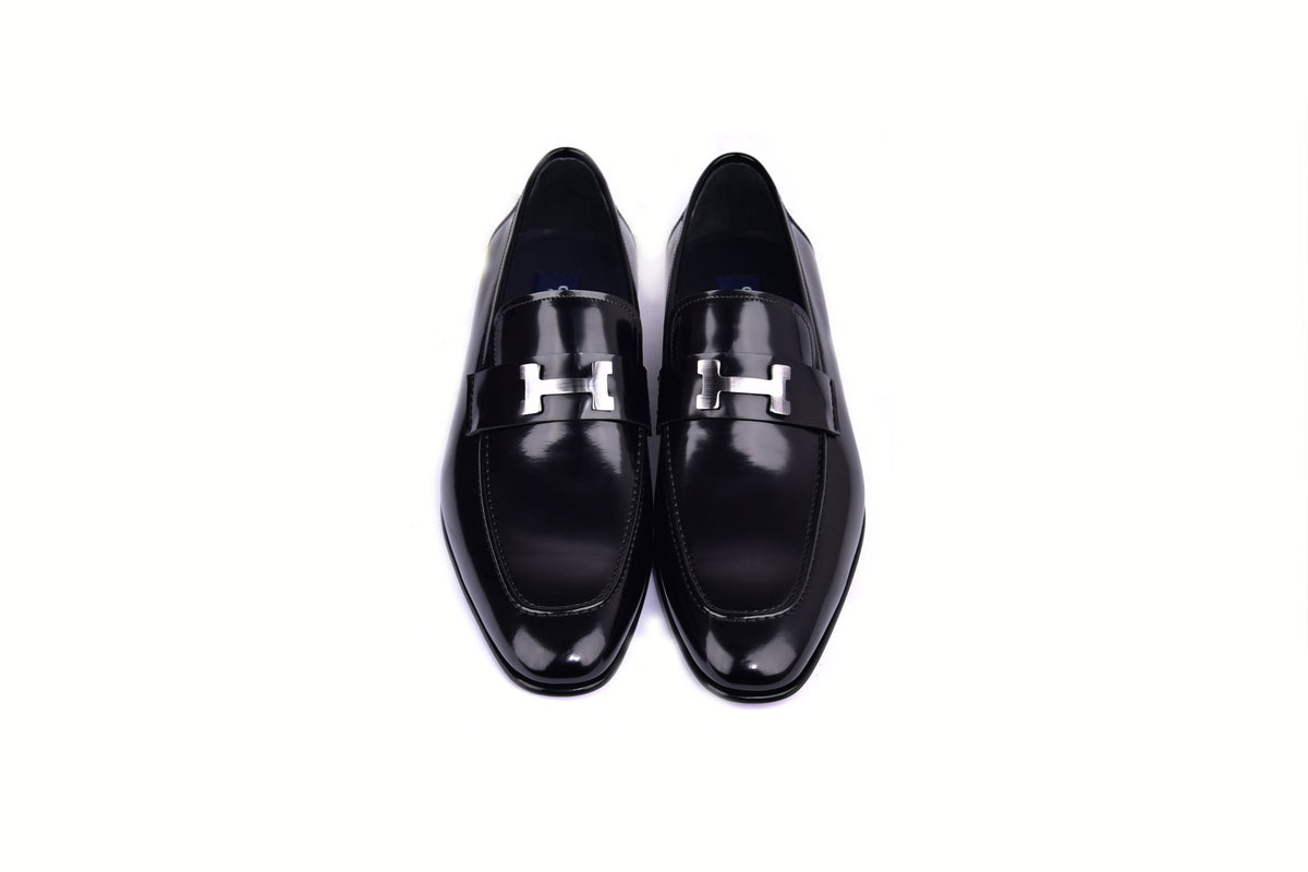 C02006-5760 H buckle Lux Calf High Gloss Black