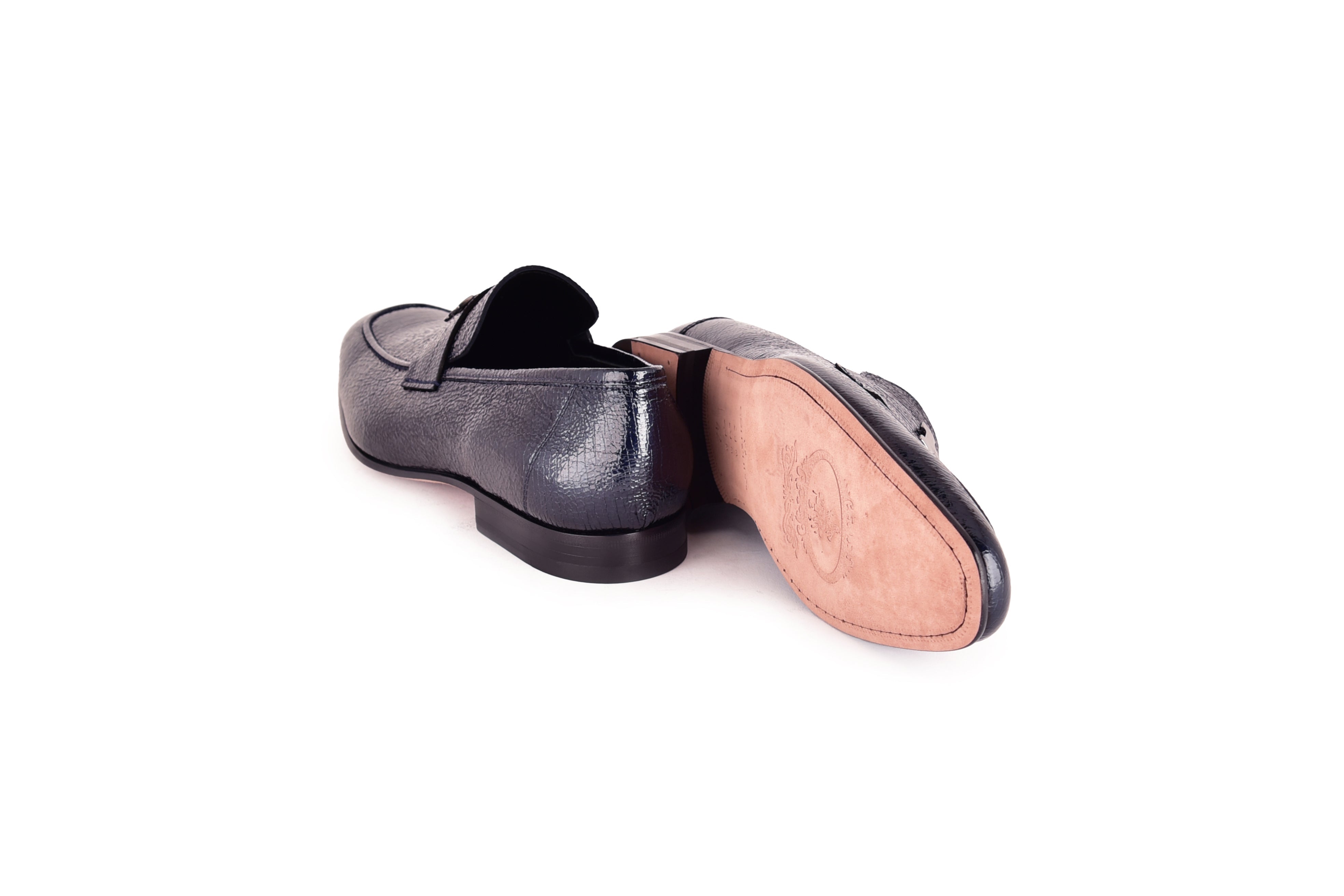 C02001-5760V H buckle Vita Calf Skin- Navy