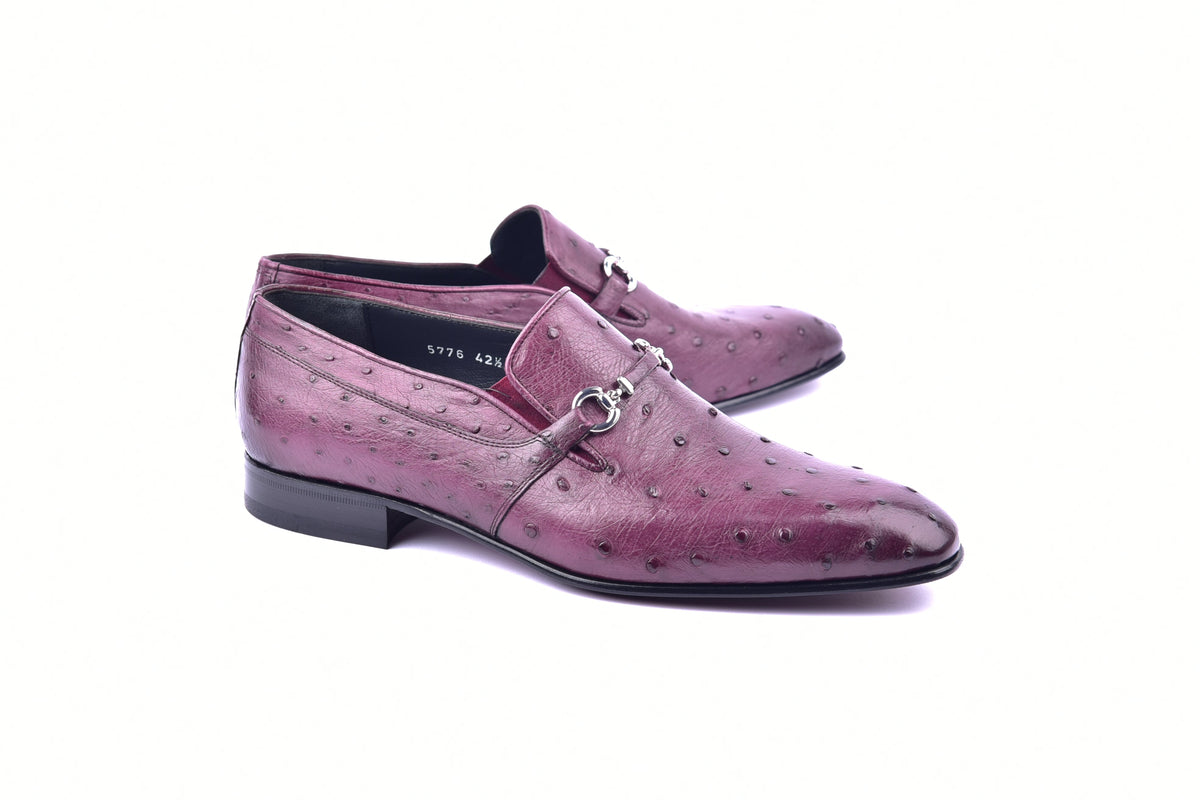C0229-5776 Genuine Ostrich- Burgundy