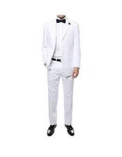 Hombres de dos botones, blancos, económicos, de negocios, para hombre, trajes ajustados, venta - Trajes Para Hombre SKU*EK570