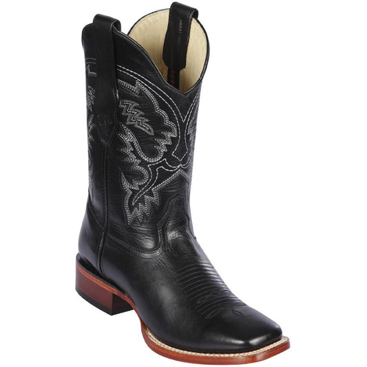 Black square toe cowboy boot