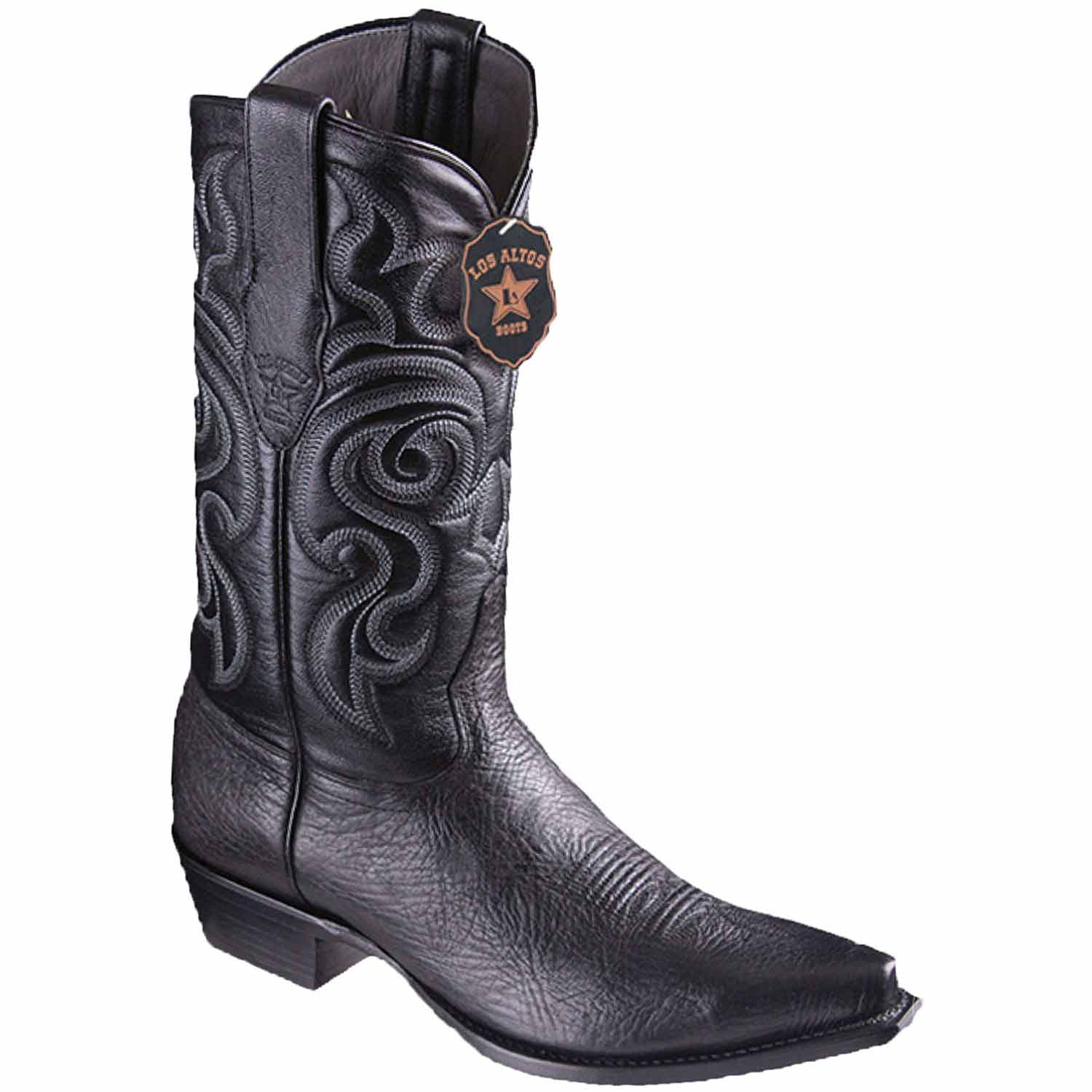 Botas de Cuero de Cuello de Toro con Punta Recortada