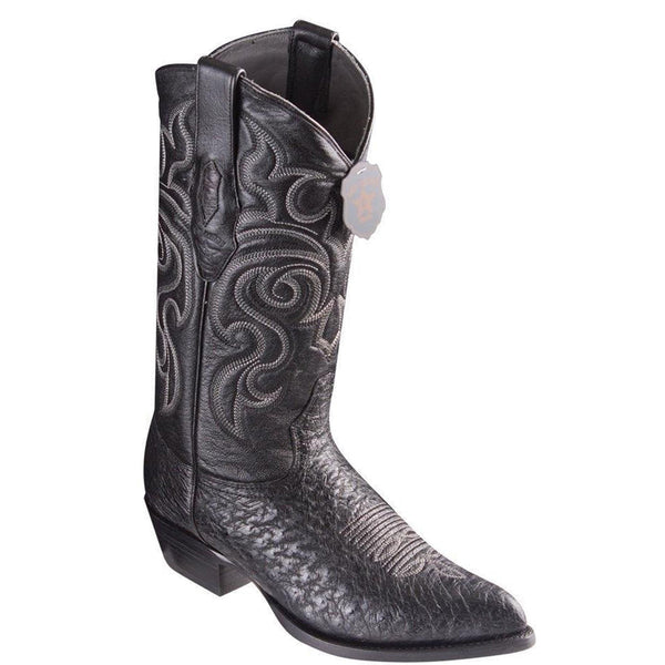 Smooth Ostrich Cowboy Boot - Smooth Ostrich Black Cowboy Boots