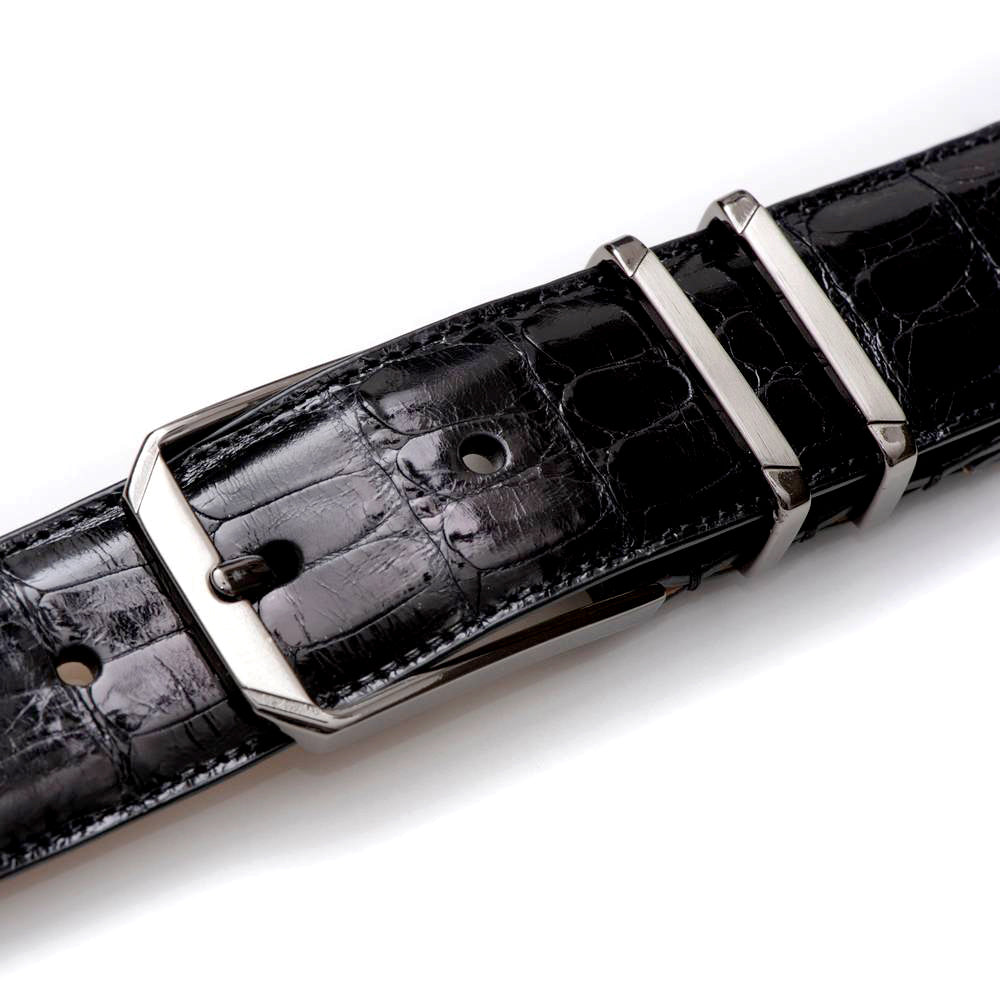 Mezlan Crocodile Leather Belt - Luxury Men's Accessory