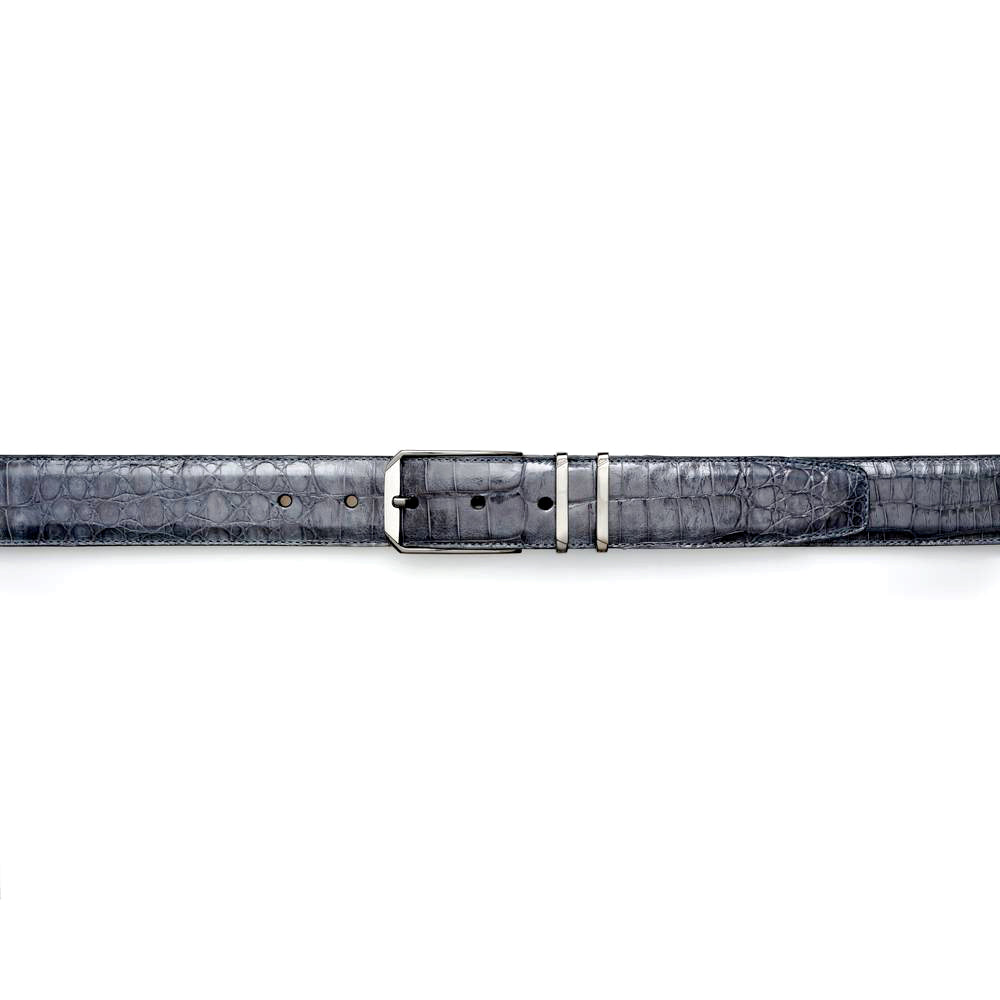Mezlan Crocodile Leather Belt - Luxury Men's Accessory