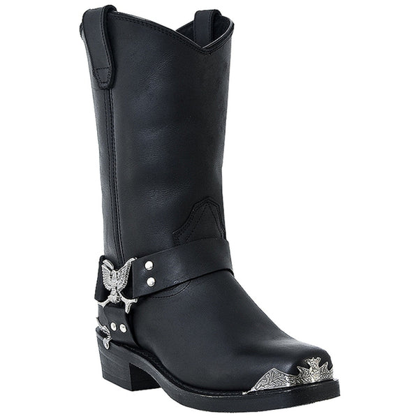 Dingo Boots - Dingo Black Leather Biker Boots