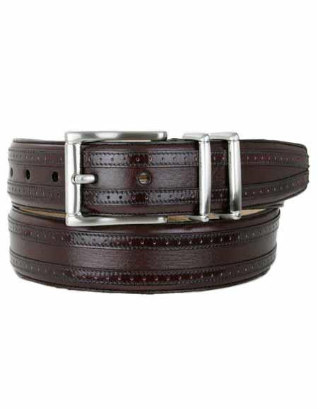 Mezlan Belt Brand AO8594 By Mezlan Belt In Burgundy