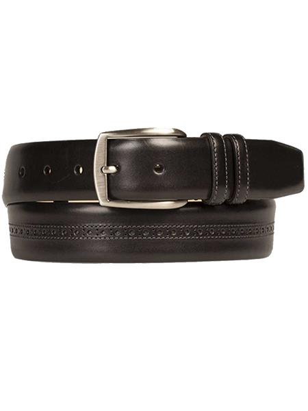 Mezlan Belts Brand Men's Genuine Calfskin Black Skin Belt