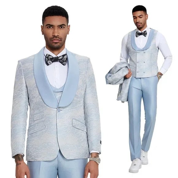 Trajes De Dombre Para Boda - Trajes De Novio - Traje Para Hombre - Blue Suit