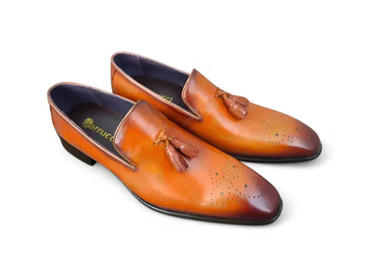 Burnished Wholecut Tassel Loafer Carrucci