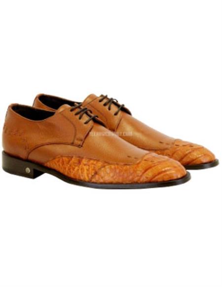 Zapatos Derby de piel de caimán genuina Vestigium para hombre