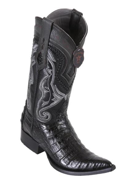 Los Altos Boots Genuine Caiman Belly Black main image 0