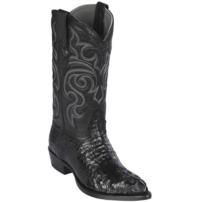 J Toe Cowboy Boots - J Toe Western Boots - Los Altos Boots - Mens Dress Cowboy Boot - Low Priced Caiman Hornback J-Toe Wester