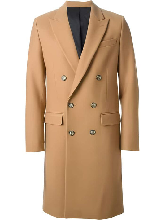 Double Breasted Long Ankle length Designer men's Wool Peacoat Sale overcoats Long Dress | Winter men's Topcoat Sale Available