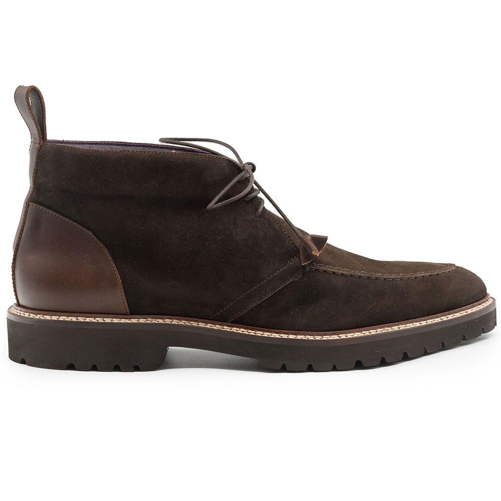 Zelli Campo High Sueded Goatskin Lace-Up Chukka Boot in Nicotine