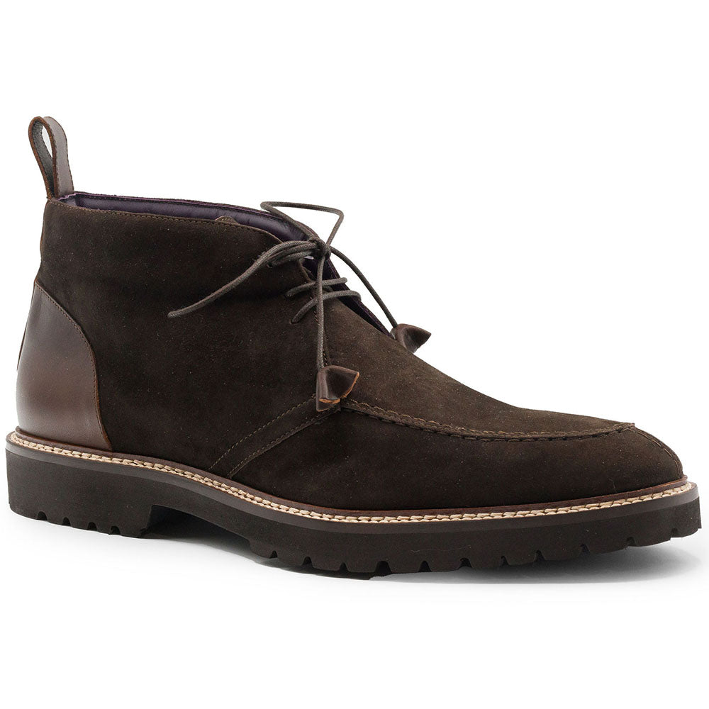 Zelli Campo High Sueded Goatskin Lace-Up Chukka Boot in Nicotine
