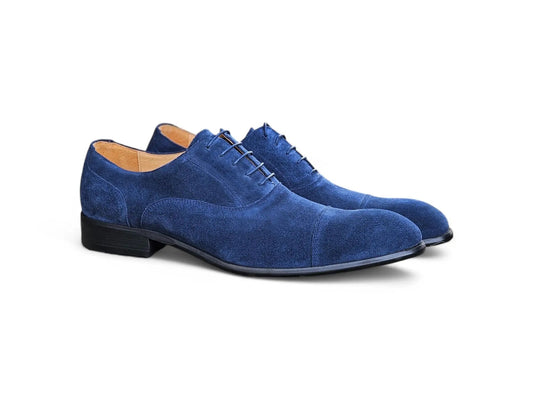 Cap Toe Suede Lace-up Shoe Carrucci