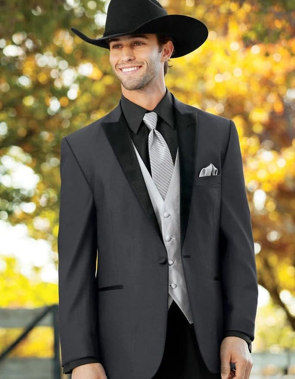 Charcoal Grey Suit - Smoking Traje - Esmoquin - Smoking Para Hombre - Country Wedding Suit Charcoal Grey Tuxedo