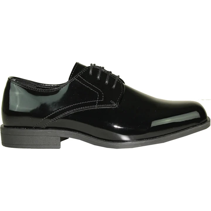 Zapatos Negros De Hombre - Zapatos Negros De Vestir - Mens Classic Formal Shiny Patent Tuxedo Black Shoe