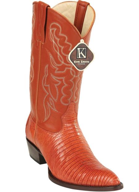 Exotic Print Cowboy Boot - Men's Handmade King Exotic Cowboy Style By Los Altos Botas For Sale Teju Lizard Skin Print J Toe Cowboy Dress Cowboy Boot Cheap Priced For Sale Online Cognac