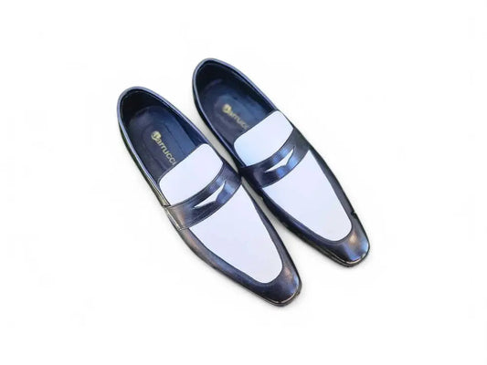 Contrast Two Tone Penny Loafer Carrucci