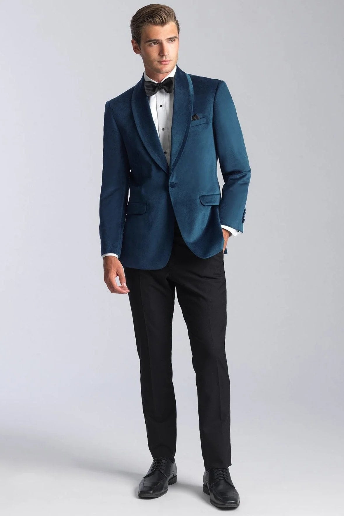 Velvet Blazer - Mens Blazer - Dinner Jacket "Venice" Deep Aqua Velvet Dinner Jacket - Separates