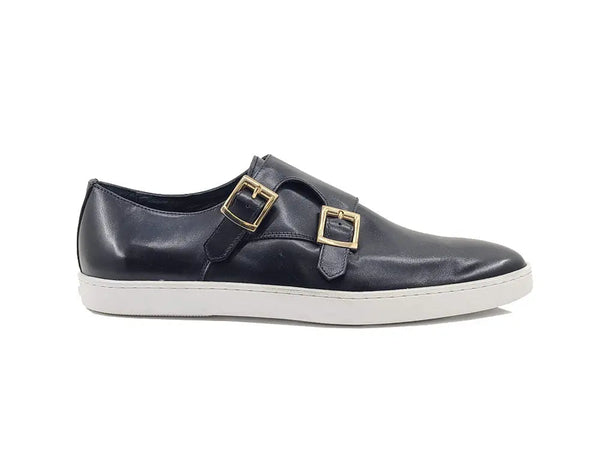 Zapatillas - Carrucci Double Monk Strap Leather Sneaker